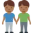 Men Holding Hands: Medium-Dark Skin Tone