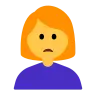 Woman Frowning Emoji 🙍‍♀️ image - Tossface style