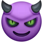 뿔이있는 웃는 얼굴