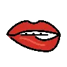 Biting Lip Emoji 🫦 image - OpenMoji style