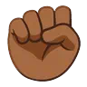 Raised Fist: Medium-Dark Skin Tone Emoji ✊🏾 image - Google Noto Color Animated style