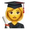 Woman Student Emoji 👩‍🎓 image - WhatsApp style