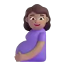 Pregnant Woman: Medium Skin Tone Emoji 🤰🏽 image - Microsoft 3D Fluent style