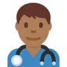 Man Health Worker: Medium-Dark Skin Tone Emoji 👨🏾‍⚕️ image - Twitter / X (Twemoji) style