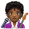 Singer: Medium-Dark Skin Tone Emoji 🧑🏾‍🎤 image - WhatsApp style