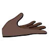 Palm Up Hand: Dark Skin Tone Emoji 🫴🏿 image - Google Noto Color Animated style