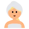 Woman In Steamy Room: Medium-Light Skin Tone Emoji 🧖🏼‍♀️ image - Tossface style
