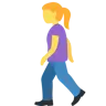 Woman Walking Emoji 🚶‍♀️ image - Twitter / X (Twemoji) style