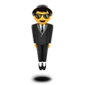 Homme lévitant en costume d'affaires Emoji 🕴 image - Apple style