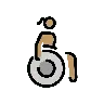 Woman In Manual Wheelchair: Medium Skin Tone Emoji 👩🏽‍🦽 image - OpenMoji style