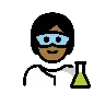 Scientist: Medium-Dark Skin Tone Emoji 🧑🏾‍🔬 image - OpenMoji style