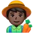 Man Farmer: Dark Skin Tone