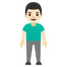 Man Standing: Light Skin Tone Emoji 🧍🏻‍♂️ image - Google Noto Color style