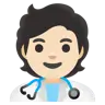 Health Worker: Light Skin Tone Emoji 🧑🏻‍⚕️ image - Google Noto Color style
