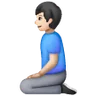 Man Kneeling: Light Skin Tone Emoji 🧎🏻‍♂️ image - Samsung style
