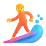Emoji Surfer 🏄 image - Microsoft 3D Fluent style