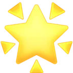 Glowing Star Emoji 🌟 image - Facebook Meta style