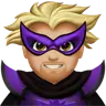 Man Supervillain: Medium-Light Skin Tone Emoji 🦹🏼‍♂️ image - Apple style