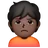 Person Pouting: Dark Skin Tone