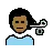 Man Getting Haircut: Medium-Dark Skin Tone