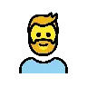 Man: Beard Emoji 🧔‍♂️ image - OpenMoji style