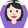 Woman Gesturing Ok: Light Skin Tone Emoji 🙆🏻‍♀️ image - Twitter / X (Twemoji) style