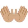 Open Hands: Medium Skin Tone Emoji 👐🏽 image - Twitter / X (Twemoji) style