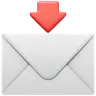 नीचे की ओर एरो एबव के साथ लिफ़ाफ़ा Emoji 📩 image - Apple style