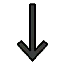 Down Arrow Emoji ⬇ image - OpenMoji style