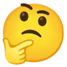 Thinking Face Emoji 🤔 image - Google Noto Color style