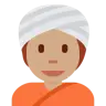 Person Wearing Turban: Medium Skin Tone Emoji 👳🏽 image - Twitter / X (Twemoji) style