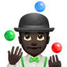 Man Juggling: Dark Skin Tone Emoji 🤹🏿‍♂️ image - Apple style