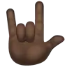 Love-You Gesture: Dark Skin Tone Emoji 🤟🏿 image - WhatsApp style