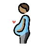 Pregnant Man: Medium Skin Tone Emoji 🫃🏽 image - OpenMoji style