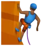 Man Climbing: Medium-Dark Skin Tone Emoji 🧗🏾‍♂️ image - WhatsApp style
