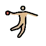 Man Playing Handball: Medium-Light Skin Tone Emoji 🤾🏼‍♂️ image - OpenMoji style