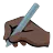 Writing Hand: Dark Skin Tone