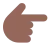 Backhand Index Pointing Right: Medium-Dark Skin Tone