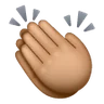 Clapping Hands: Medium Skin Tone Emoji 👏🏽 image - Samsung style
