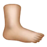 Foot: Medium-Light Skin Tone Emoji 🦶🏼 image - Samsung style