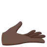 Palm Up Hand: Dark Skin Tone Emoji 🫴🏿 image - Google Noto Color style