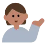Person Tipping Hand: Medium Skin Tone Emoji 💁🏽 image - Tossface style