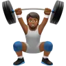 Person Lifting Weights: Medium-Dark Skin Tone Emoji 🏋🏾 image - Apple style
