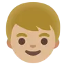 Boy: Medium-Light Skin Tone Emoji 👦🏼 image - Google Noto Color style