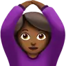 Woman Gesturing Ok: Medium-Dark Skin Tone Emoji 🙆🏾‍♀️ image - Apple style