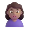 Woman Frowning: Medium Skin Tone Emoji 🙍🏽‍♀️ image - Microsoft 3D Fluent style