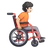 Person In Manual Wheelchair Facing Right: Light Skin Tone