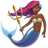 Mermaid: Medium-Dark Skin Tone Emoji 🧜🏾‍♀️ image - Apple style