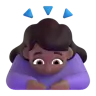 Woman Bowing: Medium-Dark Skin Tone Emoji 🙇🏾‍♀️ image - Microsoft 3D Fluent style