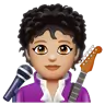 Singer: Medium-Light Skin Tone Emoji 🧑🏼‍🎤 image - WhatsApp style